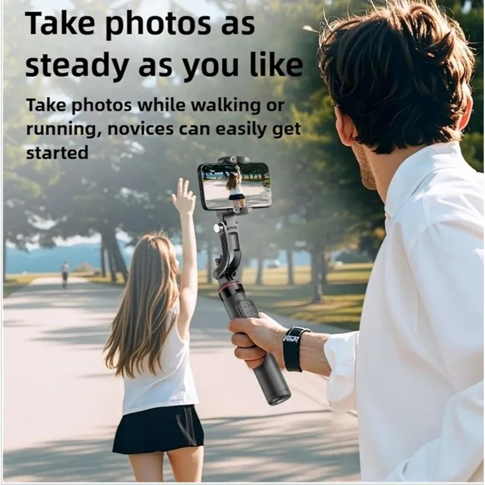 C22 AI Face Tracking Handheld Gimbal Stabilizer 360° Rotation Shoot Selfie Stick